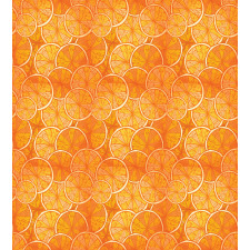 Round Slice of Oranges Duvet Cover Set