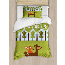 Newborn Welcome Cartoon Duvet Cover Set