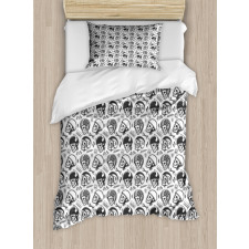 Rider Skull Pattern Duvet Cover Set