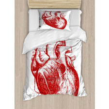 Sketch of Cardio Organ Duvet Cover Set