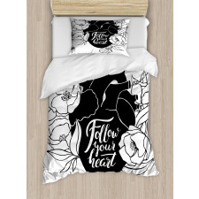 Words on Flourish Organ Duvet Cover Set