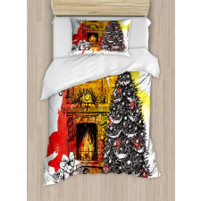 Christmas Sketch Duvet Cover Set