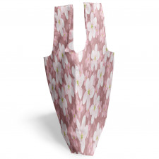 Çiçekli Alışveriş Çantası Kiraz Çiçekleri Romantik Desenli