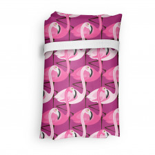 Tropik Alışveriş Çantası Tekrarlı Simetrik Tropikal Flamingo Deseni 