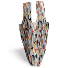 Geometrik Alışveriş Çantası Yüzeyi Dekoratif Desenli Çoklu Üçgenler