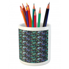 Space Themed Dinos Planets Pencil Pen Holder