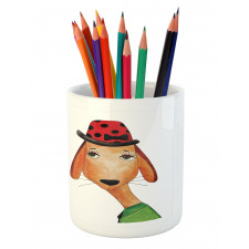 Doodle Style Funny Drawings Pencil Pen Holder