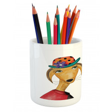 Doodle Style Funny Drawings Pencil Pen Holder