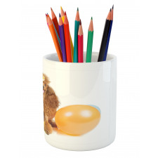 Funny Dog Partying Balloons Pencil Pen Holder