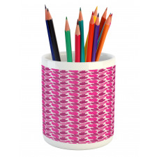 Pink Color Palette Leaves Pencil Pen Holder