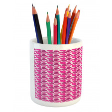 Pink Color Palette Leaves Pencil Pen Holder