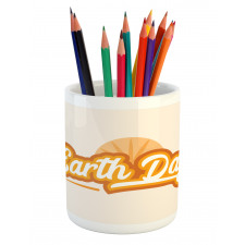 Retro Tangerine Tones Pencil Pen Holder