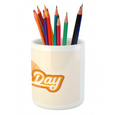 Retro Tangerine Tones Pencil Pen Holder