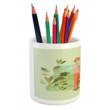 Couple Planting Pencil Pen Holder