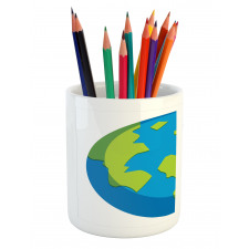 Half Earth and Wording Pencil Pen Holder