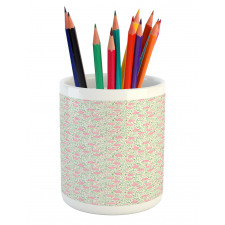 Roses Leaves Pencil Pen Holder