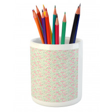 Roses Leaves Pencil Pen Holder