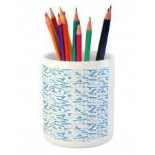 Winter Sports Elements Pencil Pen Holder