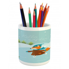 Fox and Hello Winter Pencil Pen Holder