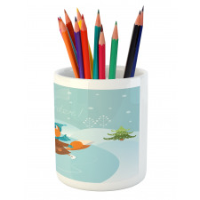 Fox and Hello Winter Pencil Pen Holder