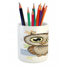 Cartoon Butterfly Hello Pencil Pen Holder