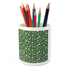 Seeds Leaves Twigs Beatles Pencil Pen Holder