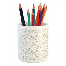 Various Items Drawn by Hand Pencil Pen Holder