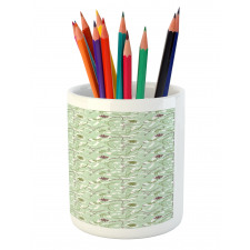 Twigs Seeds Acorns Pine Cone Pencil Pen Holder