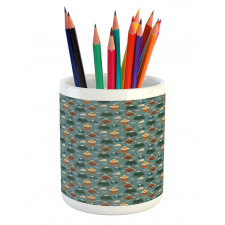 Cozy Christmas Holiday Time Pencil Pen Holder