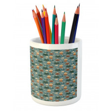 Cozy Christmas Holiday Time Pencil Pen Holder