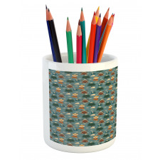 Cozy Christmas Holiday Time Pencil Pen Holder