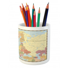 Scandinavian Region Mapping Pencil Pen Holder