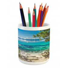 Tahoe Snowy Mountain Pencil Pen Holder