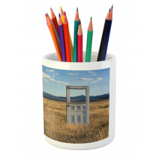 Field with Mountains Pencil Pen Holder