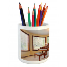 Round Room with Piano Pencil Pen Holder