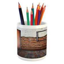 Frame on Old Brick Wall Pencil Pen Holder