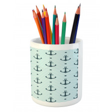 Zigzag Chevron Anchors Pencil Pen Holder