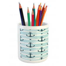 Pattern with Anchors Pencil Pen Holder