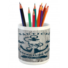 Anchor Skull Rope Sea Pencil Pen Holder