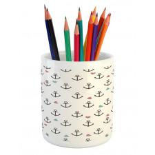 Hearts Sailor Holiday Pencil Pen Holder