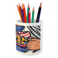 Fun Super Dad T-shirt Pencil Pen Holder