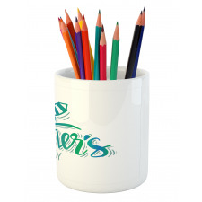 Funky Modern Lettering Pencil Pen Holder