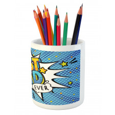 Pop Art Speech Bubble Pencil Pen Holder