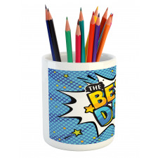 Pop Art Speech Bubble Pencil Pen Holder