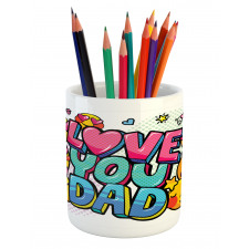 Emoji Smileys Love Dad Pencil Pen Holder