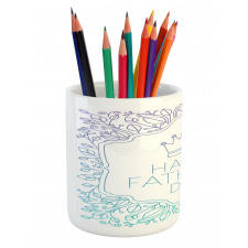 Vibrant Leafy Design Pencil Pen Holder