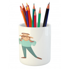 Man Carrying His Child Pencil Pen Holder