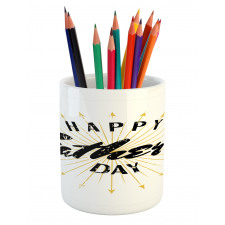 Cursive Text Boho Art Pencil Pen Holder