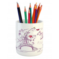 Doodle Romantic Paris Pencil Pen Holder