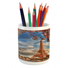 Eiffel Tower with Boat Pencil Pen Holder